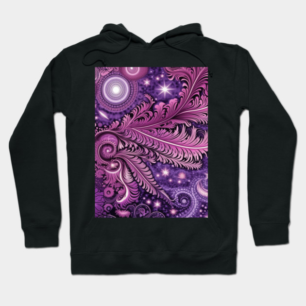 Other Worldly Designs- nebulas, stars, galaxies, planets with feathers Hoodie by BirdsnStuff