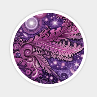 Other Worldly Designs- nebulas, stars, galaxies, planets with feathers Magnet