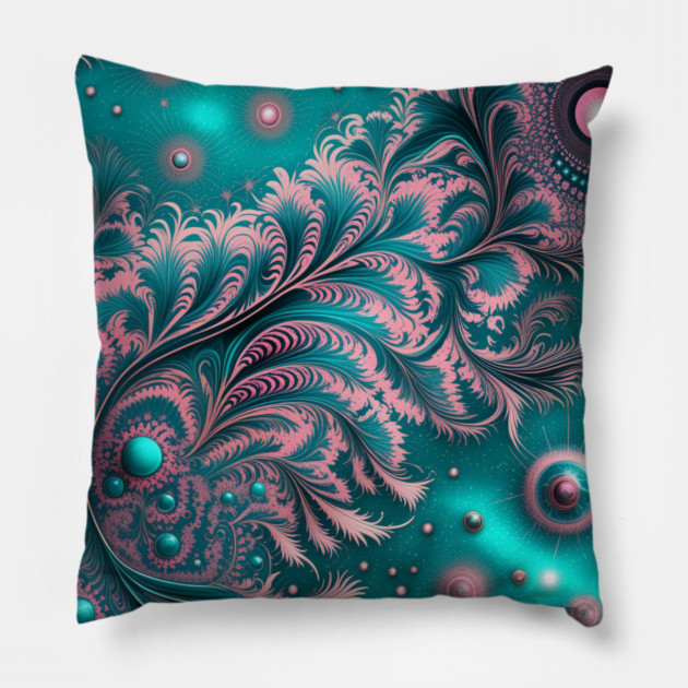 Other Worldly Designs- nebulas, stars, galaxies, planets with feathers Pillow by BirdsnStuff