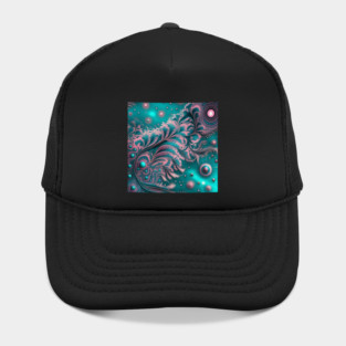 Other Worldly Designs- nebulas, stars, galaxies, planets with feathers Hat