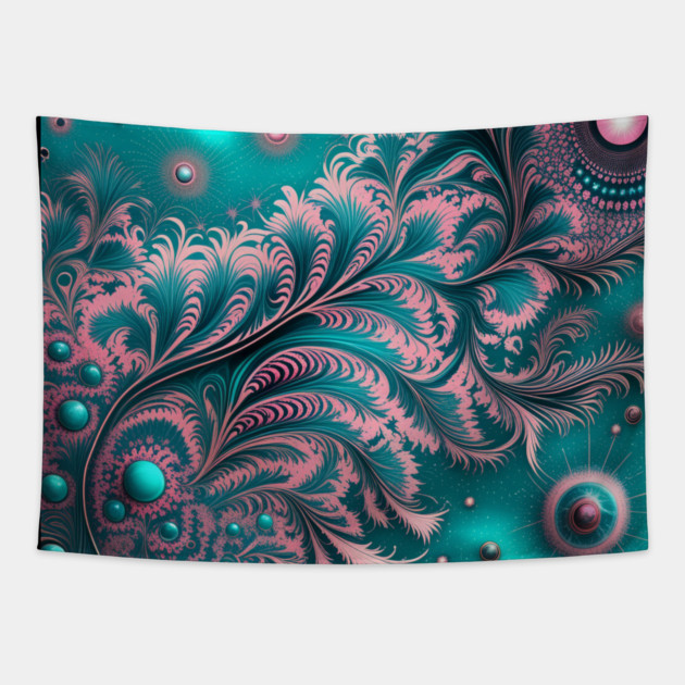 Other Worldly Designs- nebulas, stars, galaxies, planets with feathers Tapestry by BirdsnStuff