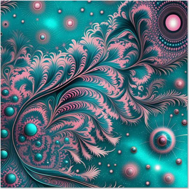 Other Worldly Designs- nebulas, stars, galaxies, planets with feathers Wall Art by BirdsnStuff