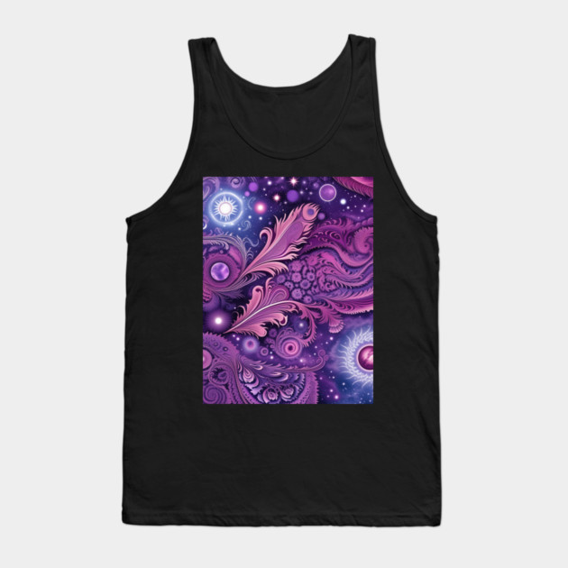 Other Worldly Designs- nebulas, stars, galaxies, planets with feathers Tank Top by BirdsnStuff