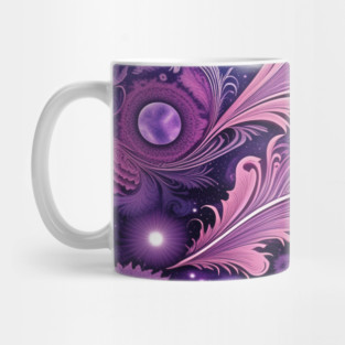 Other Worldly Designs- nebulas, stars, galaxies, planets with feathers Mug