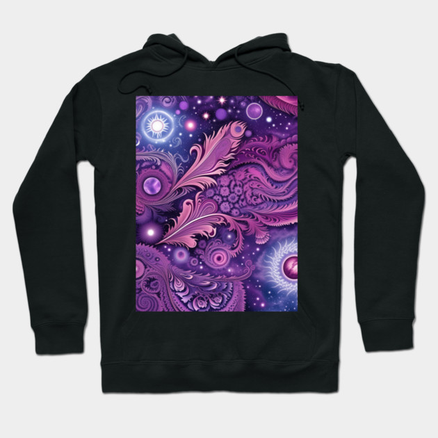 Other Worldly Designs- nebulas, stars, galaxies, planets with feathers Hoodie by BirdsnStuff