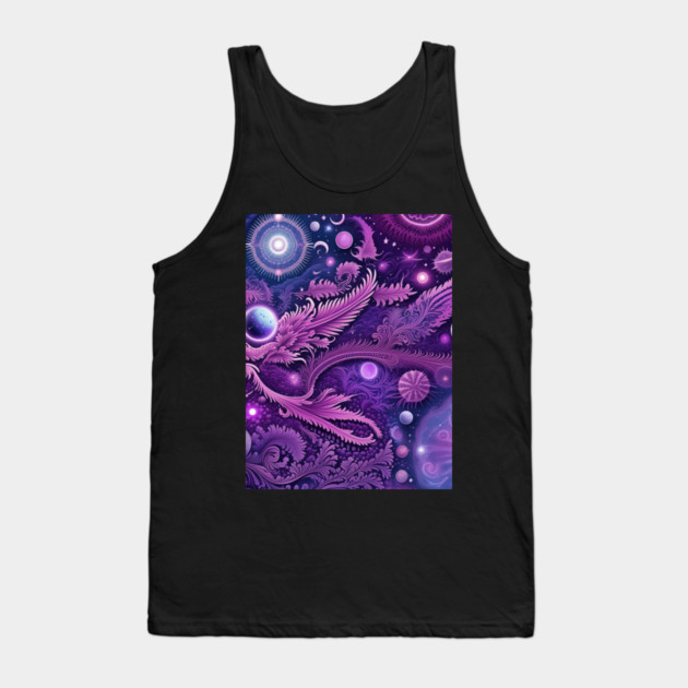 Other Worldly Designs- nebulas, stars, galaxies, planets with feathers Tank Top by BirdsnStuff