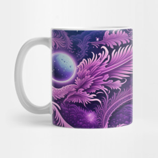 Other Worldly Designs- nebulas, stars, galaxies, planets with feathers Mug
