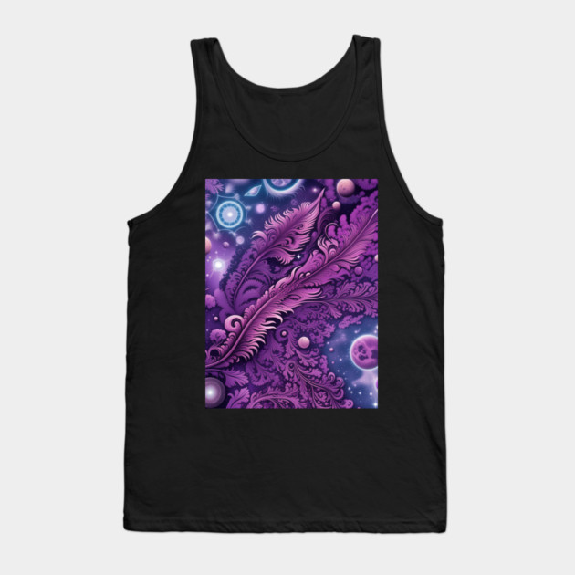 Other Worldly Designs- nebulas, stars, galaxies, planets with feathers Tank Top by BirdsnStuff