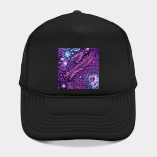 Other Worldly Designs- nebulas, stars, galaxies, planets with feathers Hat