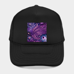 Other Worldly Designs- nebulas, stars, galaxies, planets with feathers Hat
