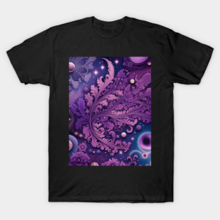 Other Worldly Designs- nebulas, stars, galaxies, planets with feathers T-Shirt