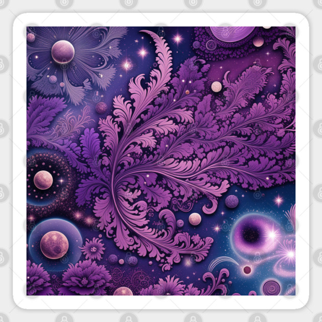 Other Worldly Designs- nebulas, stars, galaxies, planets with feathers Sticker by BirdsnStuff