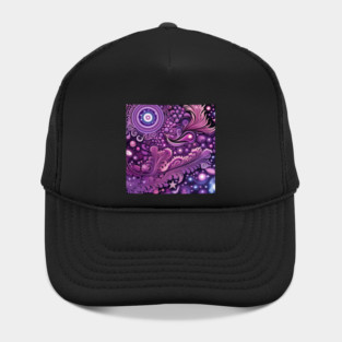 Other Worldly Designs- nebulas, stars, galaxies, planets with feathers Hat