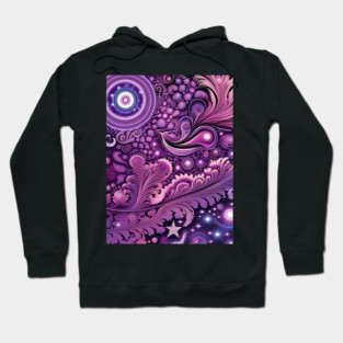 Other Worldly Designs- nebulas, stars, galaxies, planets with feathers Hoodie