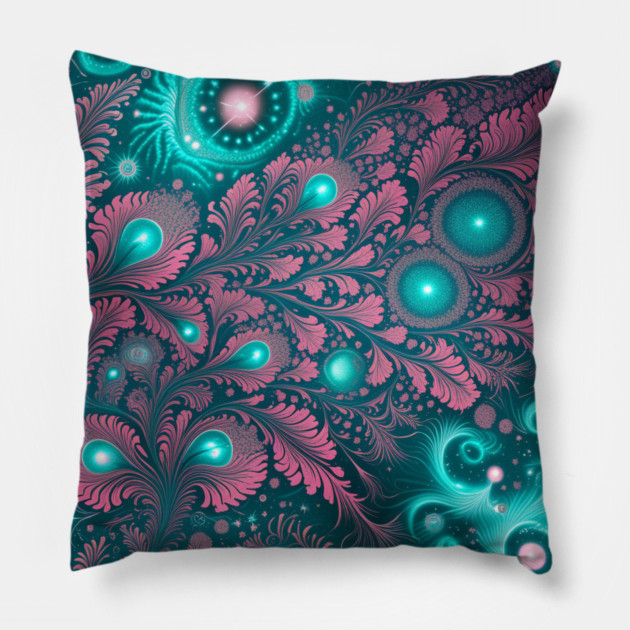 Other Worldly Designs- nebulas, stars, galaxies, planets with feathers Pillow by BirdsnStuff