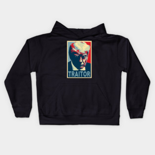 Trump Traitor Mugshot - by-CH3Media Kids Hoodie