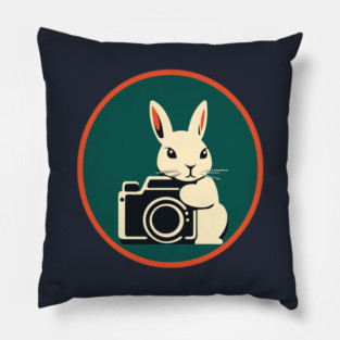 Bunny Photographer Pillow