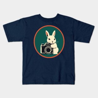 Bunny Photographer Kids T-Shirt