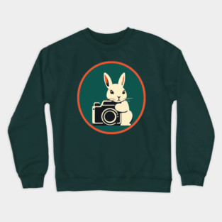 Bunny Photographer Crewneck Sweatshirt