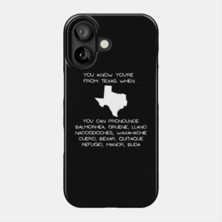 Texas City Names (Dark Colors) Phone Case