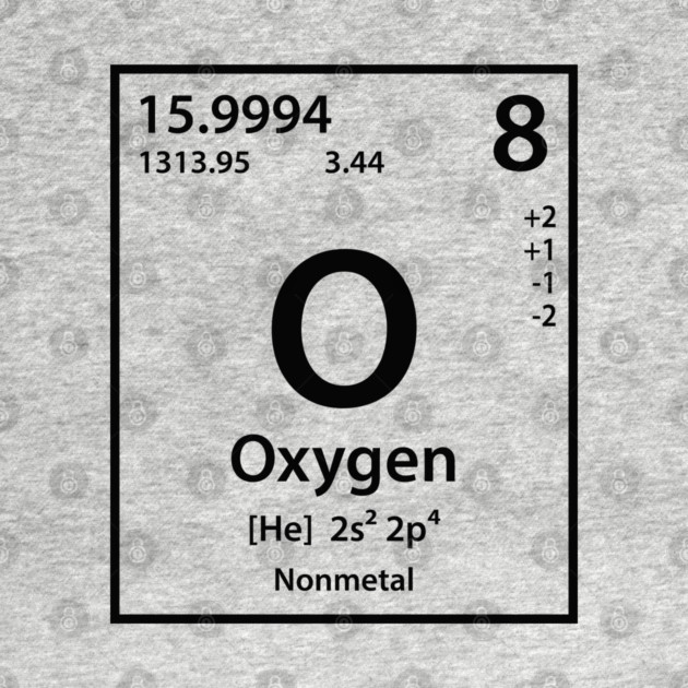 Oxygen Periodic Element Corner Logo Shirt by Periodic Tees