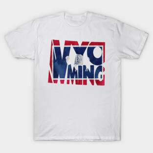 Wyoming Typo Map T-Shirt