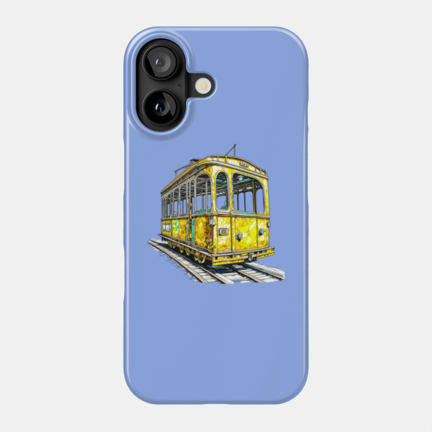 Yellow Cable Car Phone Case by HolidayBug