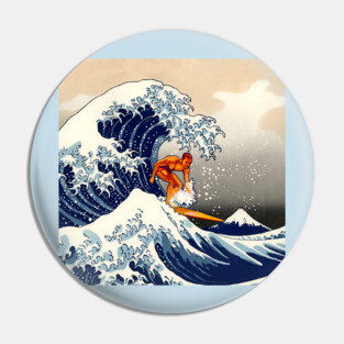 Great wave Surfer Pin