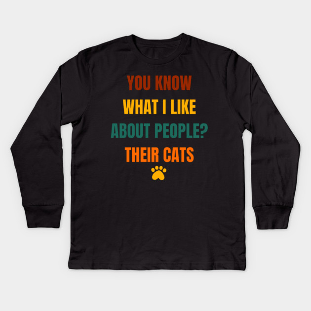 Cat-Lover Kids Long Sleeve T-Shirt by BlackMeme94