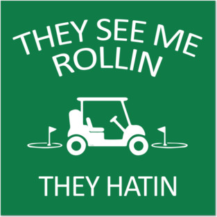 funny golf Posters and Art