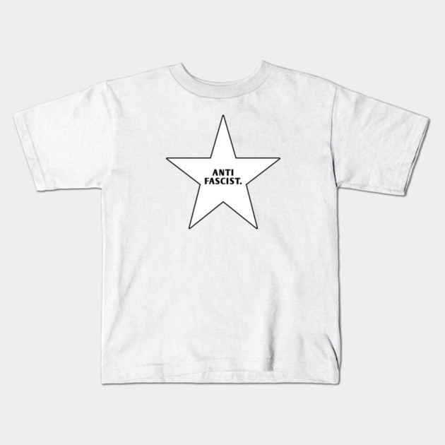 Anti Fascist With Star Kids T-Shirt by BlackMeme94