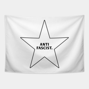 Anti Fascist With Star Tapestry