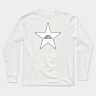 Anti Fascist With Star Long Sleeve T-Shirt