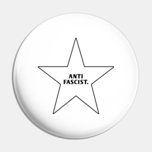 Anti Fascist With Star Pin