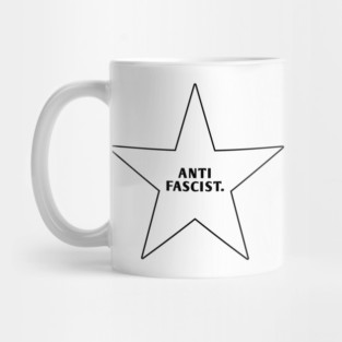 Anti Fascist With Star Mug