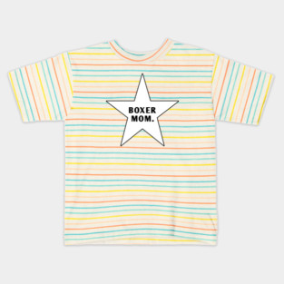 Boxer Mom With Star Kids T-Shirt