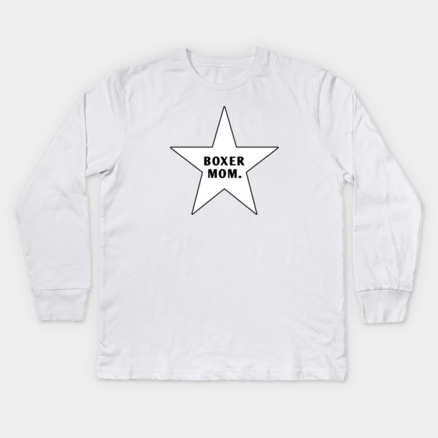 Boxer Mom With Star Kids Long Sleeve T-Shirt by BlackMeme94