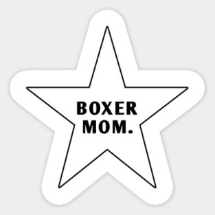 Boxer Mom With Star Sticker