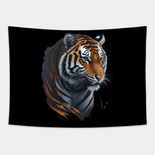 Amazing Wildlife Tiger Face Tapestry