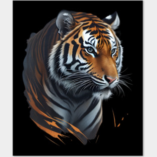 Amazing Wildlife Tiger Face Posters and Art