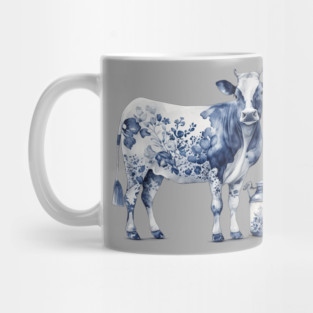 Delftware Cow and Milk Jar Mug