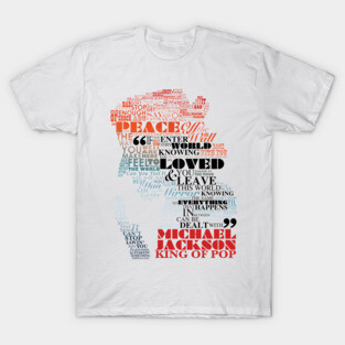 Michael Jackson - King Of Pop Typography - Type A T-Shirt