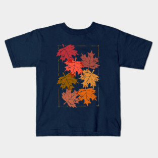 Fall Leaves in Fall Colors Kids T-Shirt