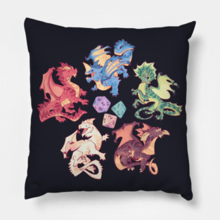 Chromatic dragons Pillow
