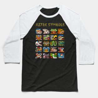 Aztec Symbols Baseball T-Shirt