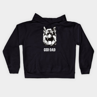 German Shepherd Dog Dad Kids Hoodie
