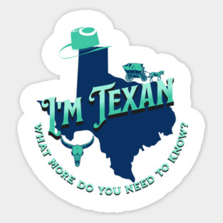 I'm Texan v1 Teal Magnet