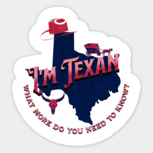 I'm Texan v1 Red/Grunge Magnet