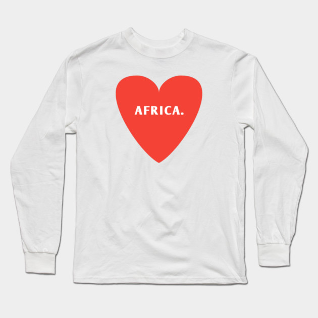 I Love Africa Long Sleeve T-Shirt by BlackMeme94