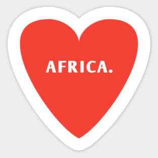 I Love Africa Sticker